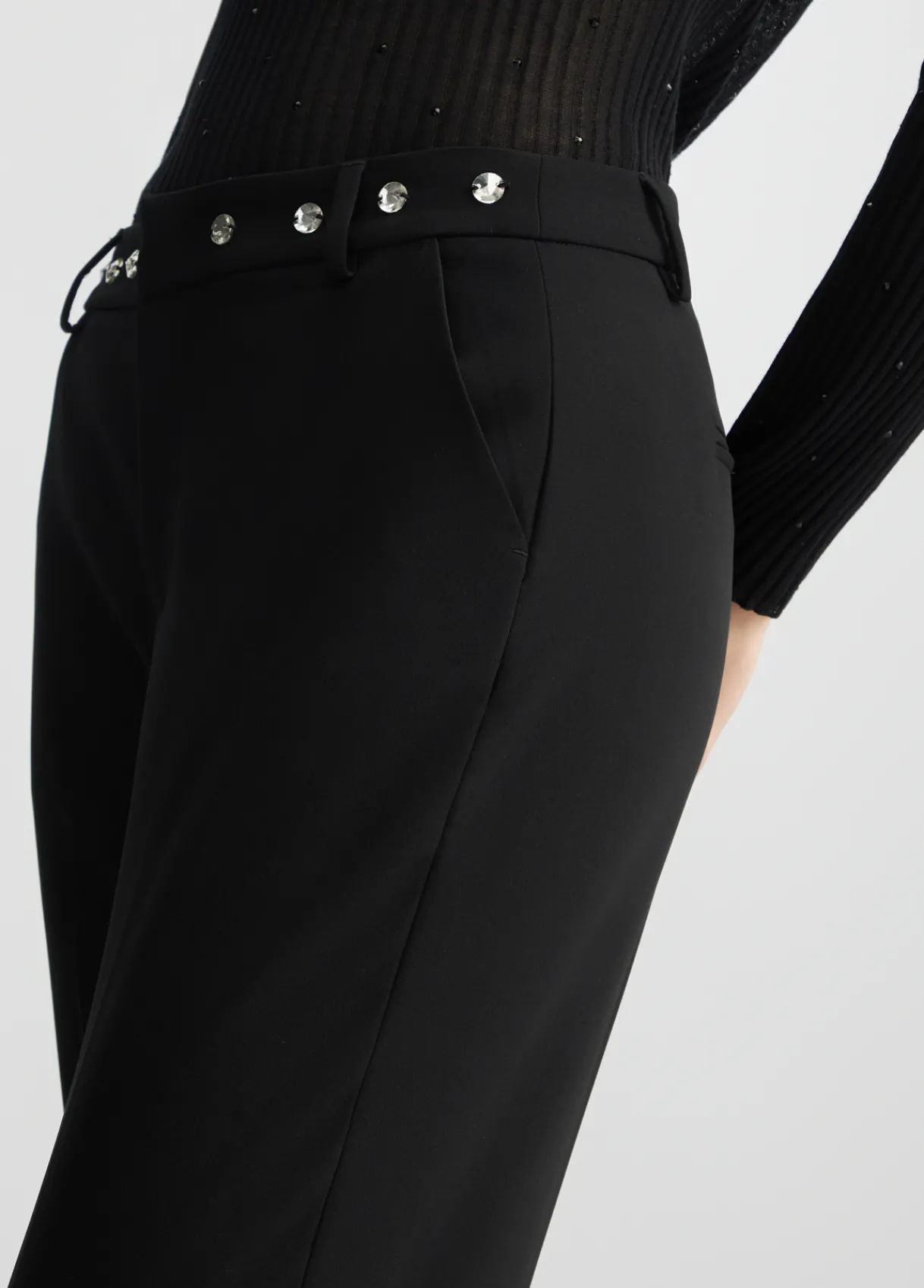 Liu Jo Pantalon avec strass|Femme Pantalons|Tailleurs