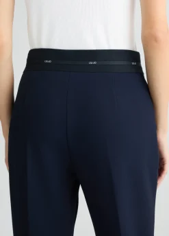 Liu Jo Pantalon avec taille logotée|Femme Pantalons|Tailleurs