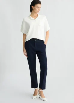 Liu Jo Pantalon avec taille logotée|Femme Pantalons|Tailleurs