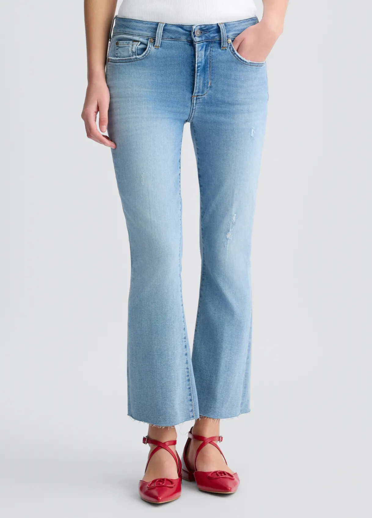 Liu Jo Pantalon bootcut taille haute|Femme Jeans Droit