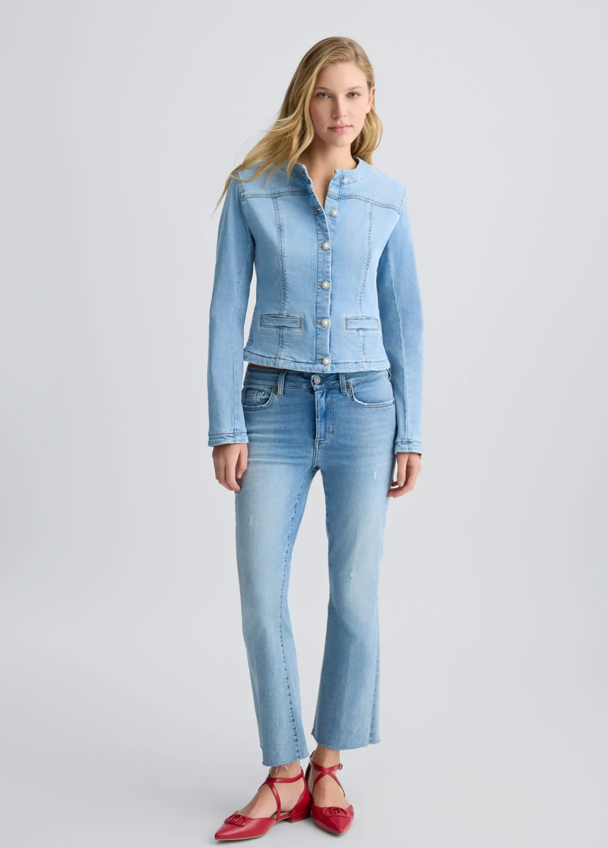 Liu Jo Pantalon bootcut taille haute|Femme Jeans Droit