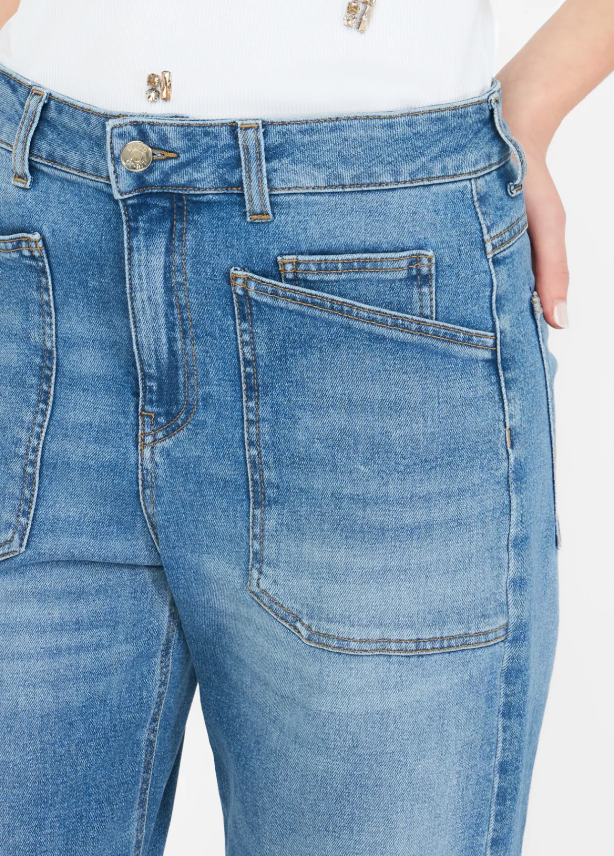 Liu Jo Pantalon carotte à taille haute|Femme Jeans Droit