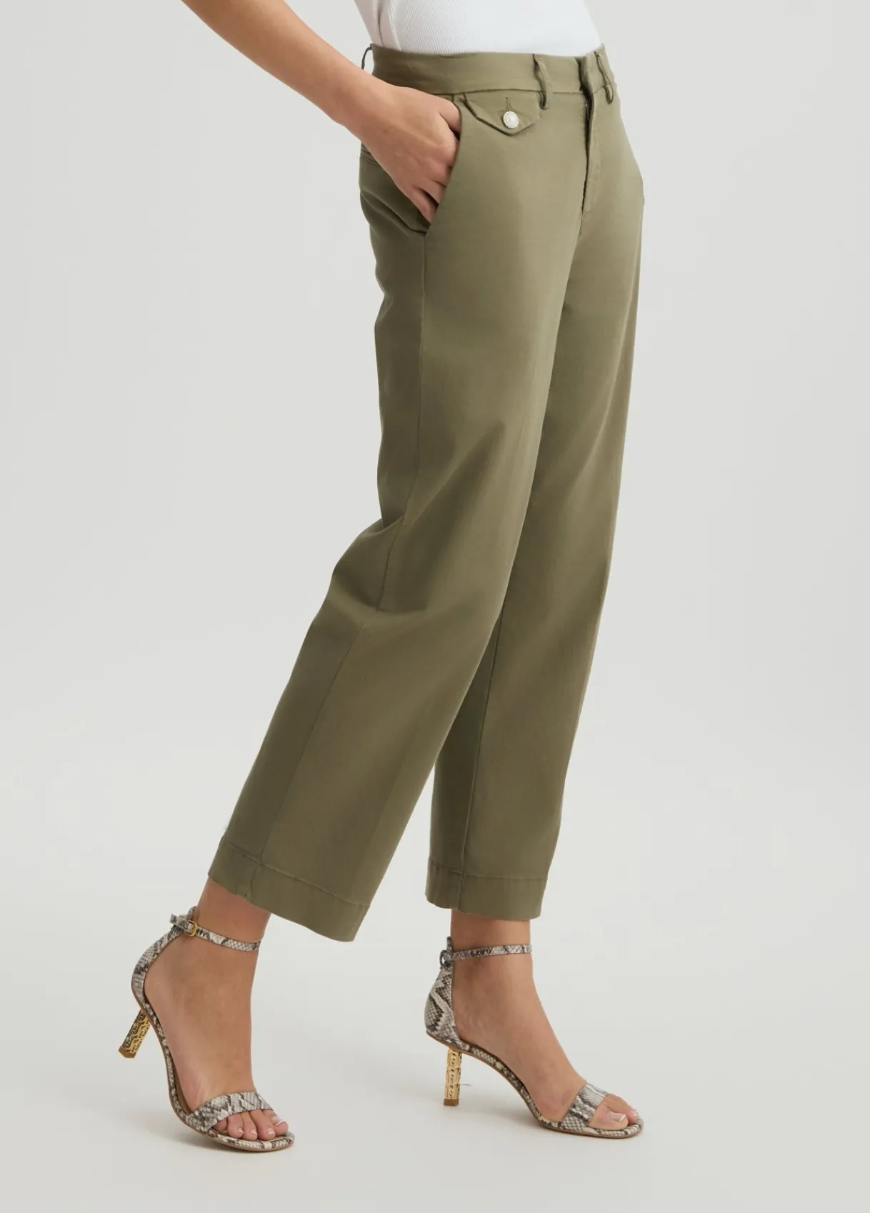 Liu Jo Pantalon chino cropped|Femme Pantalons