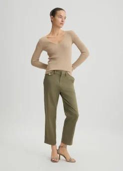 Liu Jo Pantalon chino cropped|Femme Pantalons