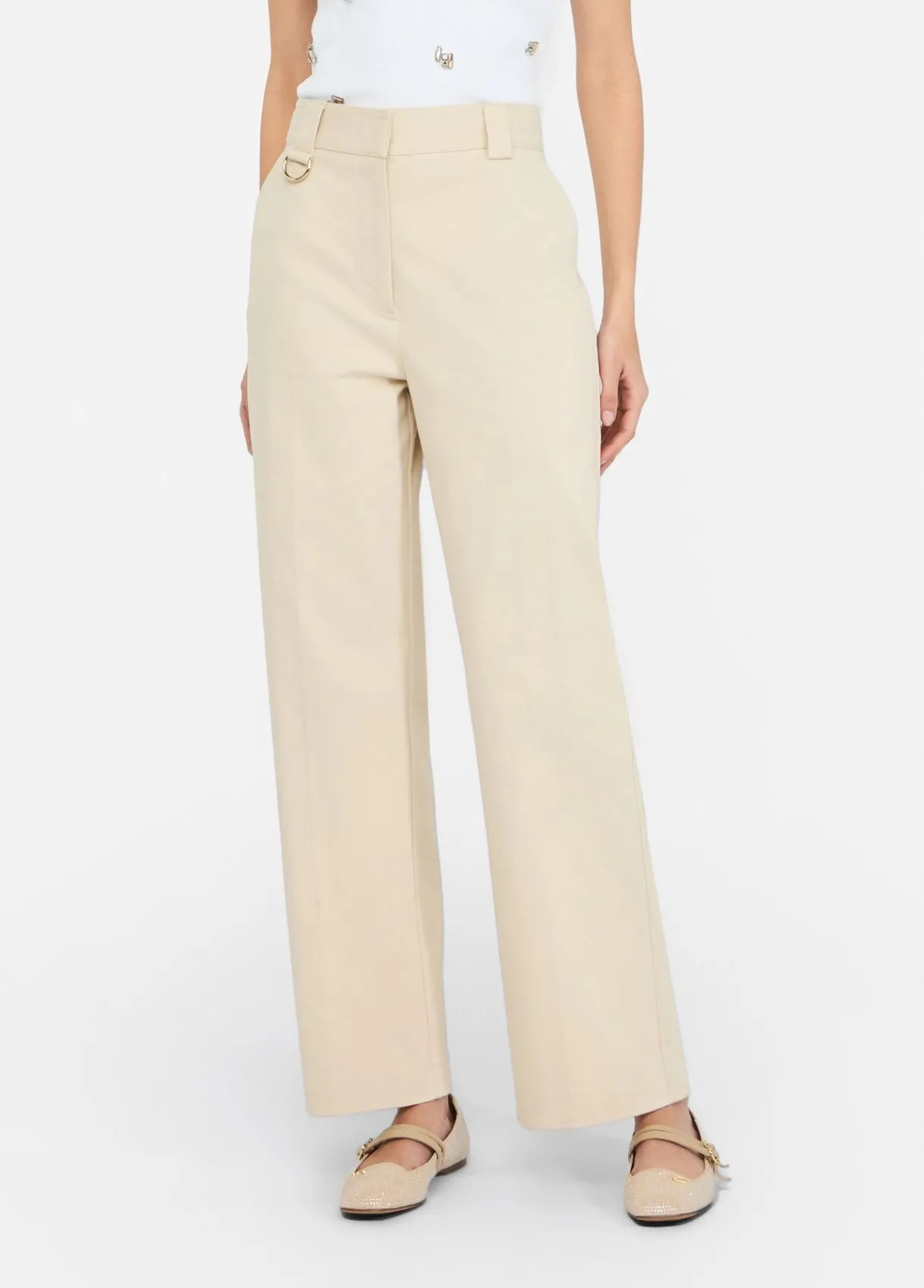 Liu Jo Pantalon chino en coton|Femme Pantalons