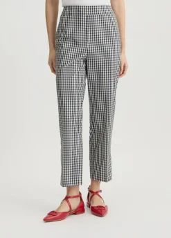 Liu Jo Pantalon cropped à carreaux|Femme Pantalons|Tailleurs