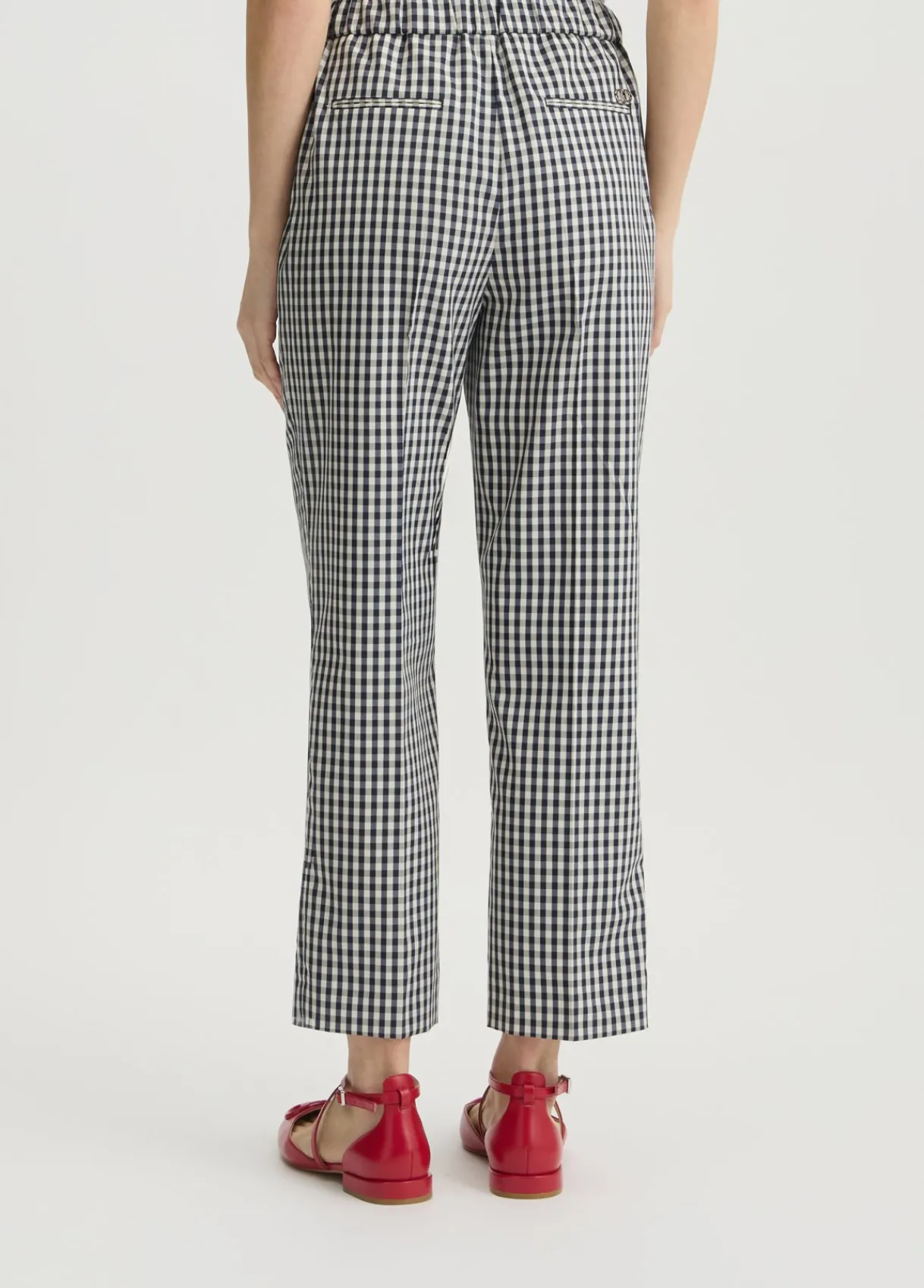 Liu Jo Pantalon cropped à carreaux|Femme Pantalons|Tailleurs