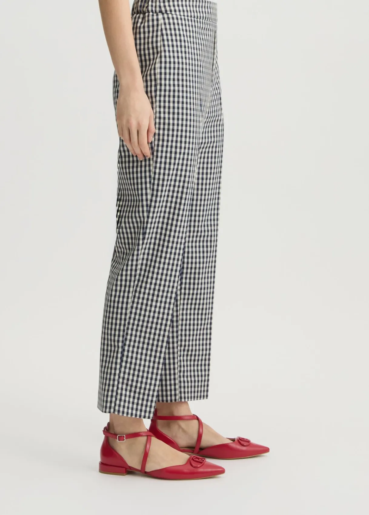 Liu Jo Pantalon cropped à carreaux|Femme Pantalons|Tailleurs