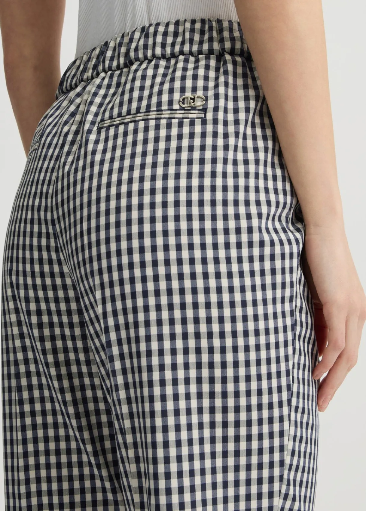 Liu Jo Pantalon cropped à carreaux|Femme Pantalons|Tailleurs