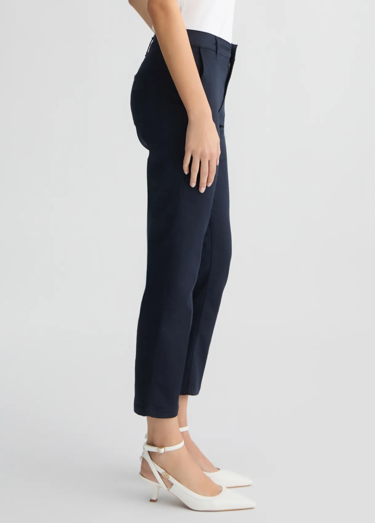 Liu Jo Pantalon cropped à taille haute|Femme Pantalons