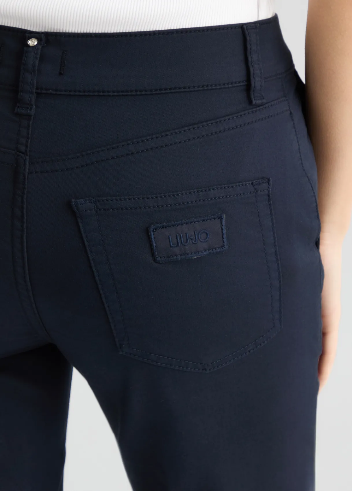 Liu Jo Pantalon cropped à taille haute|Femme Pantalons