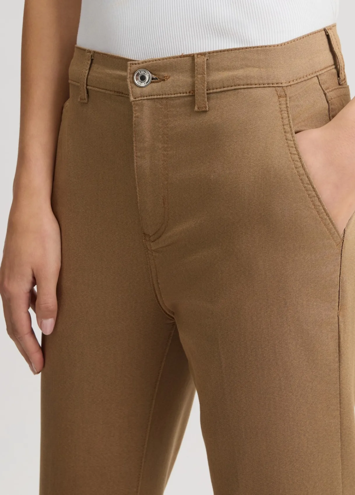 Liu Jo Pantalon cropped à taille haute|Femme Pantalons