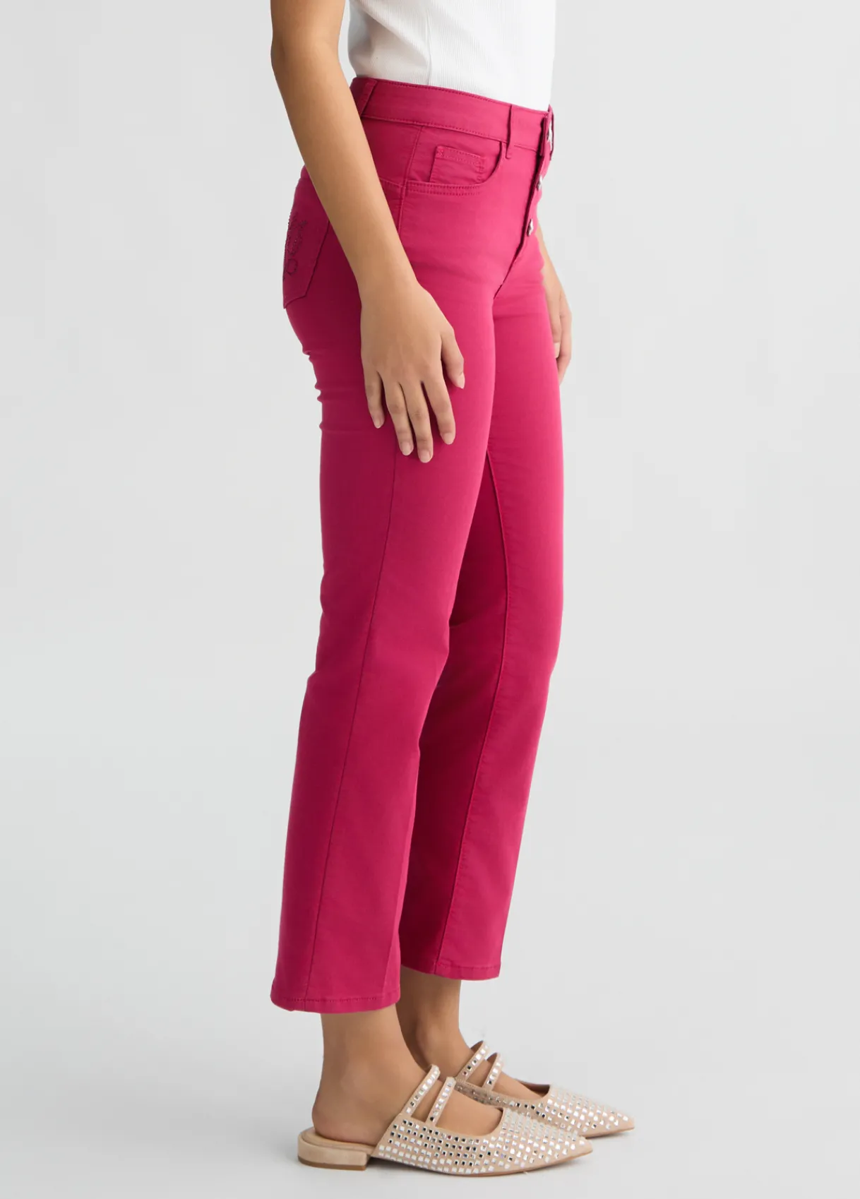 Liu Jo Pantalon cropped à taille haute|Femme Pantalons