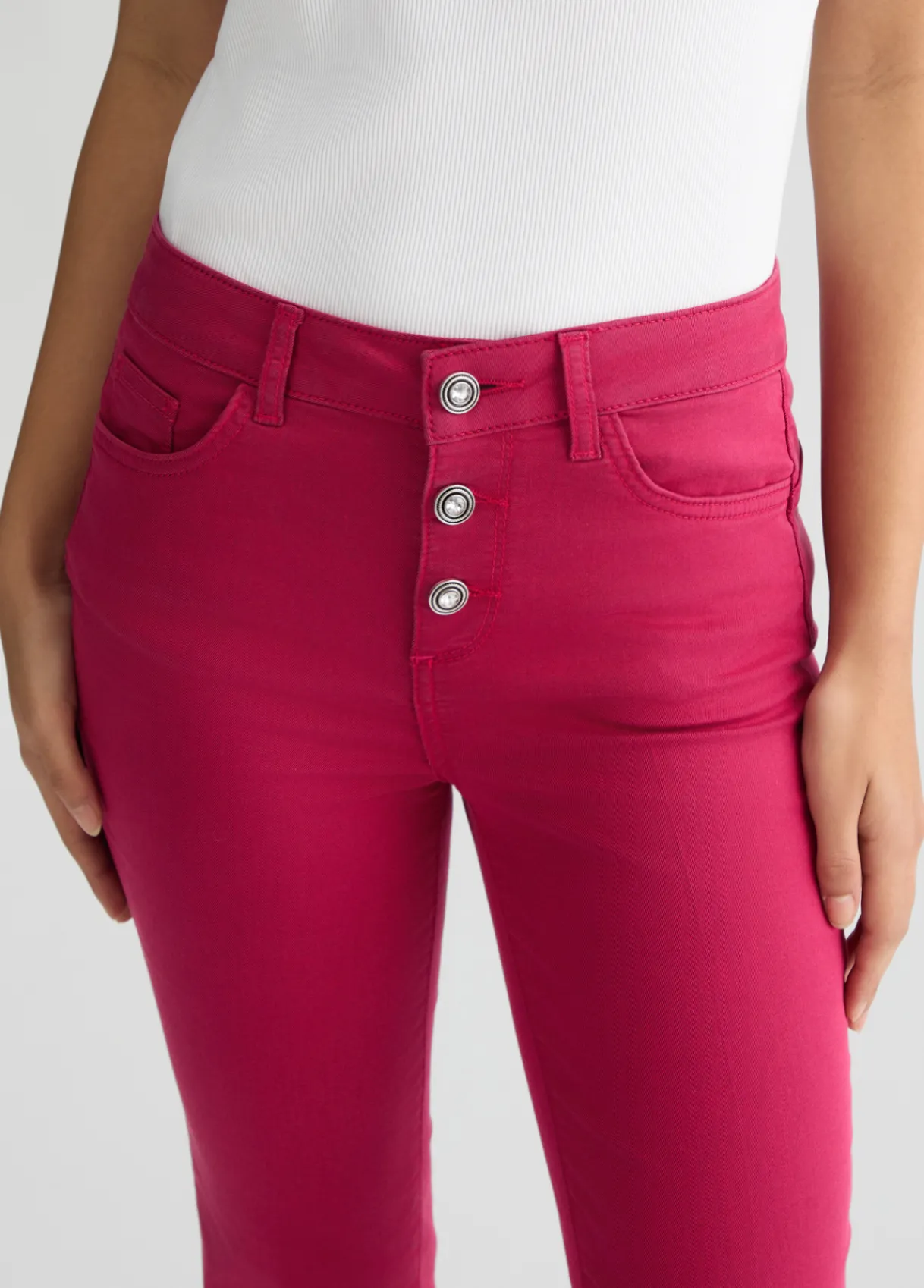 Liu Jo Pantalon cropped à taille haute|Femme Pantalons