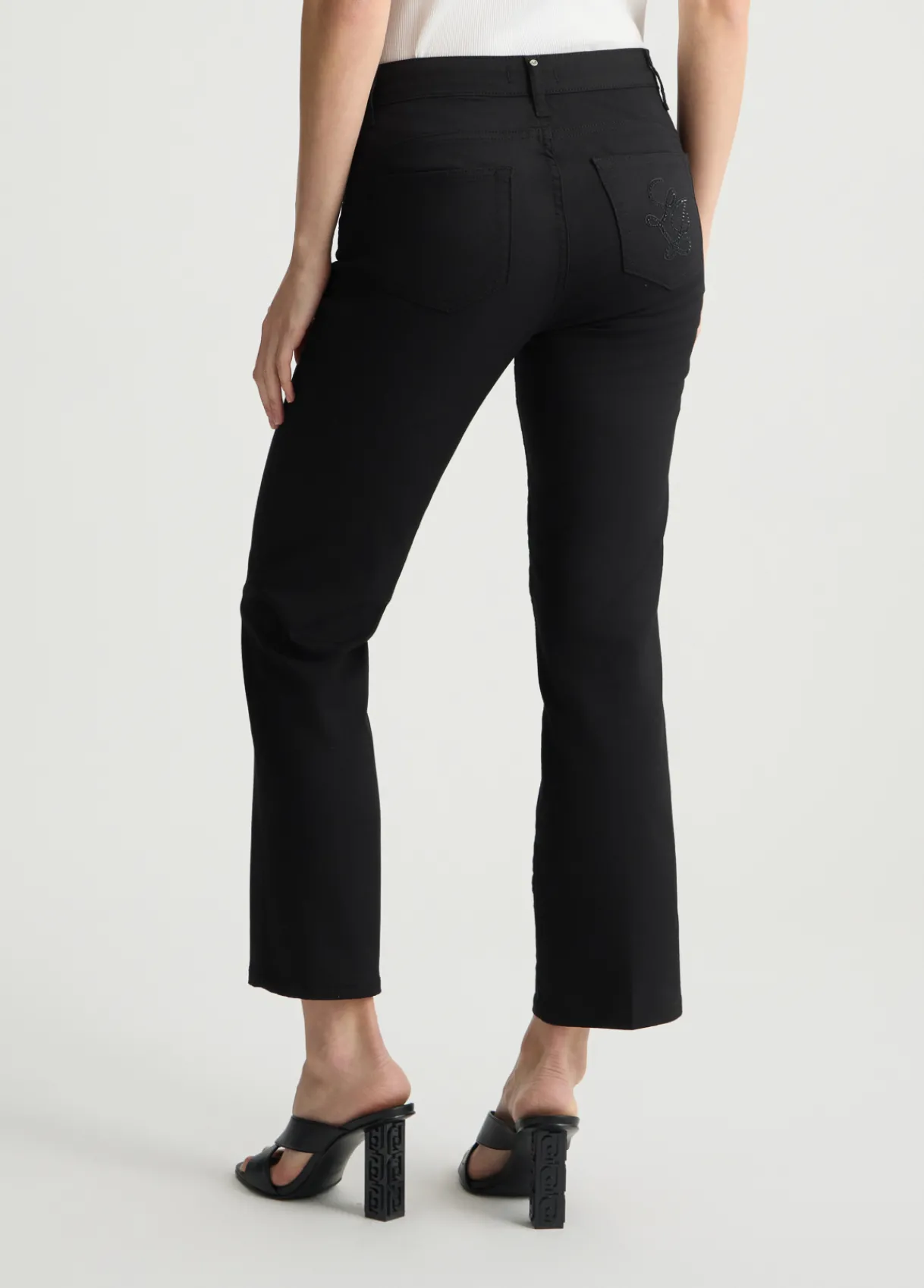 Liu Jo Pantalon cropped à taille haute|Femme Pantalons