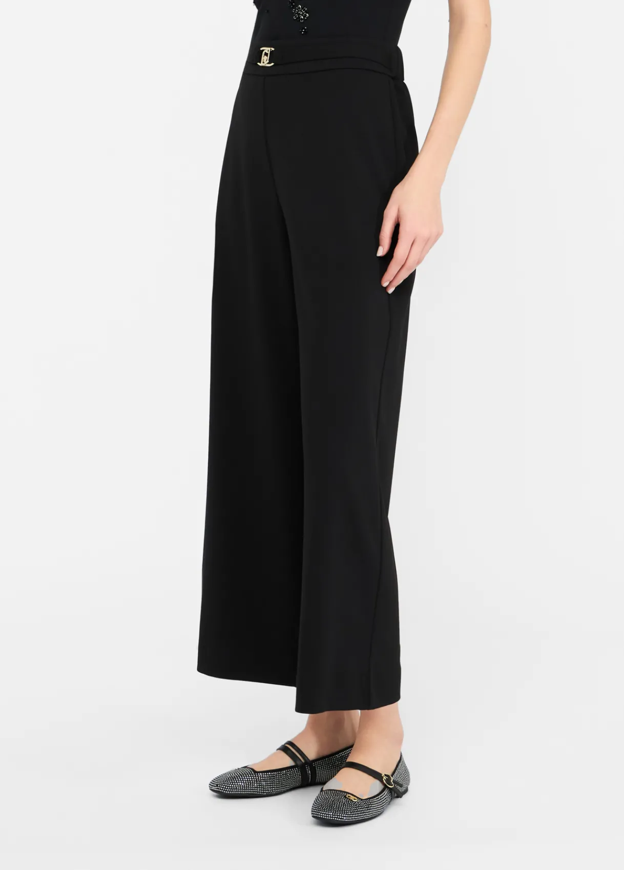 Liu Jo Pantalon cropped avec ceinture|Femme Pantalons