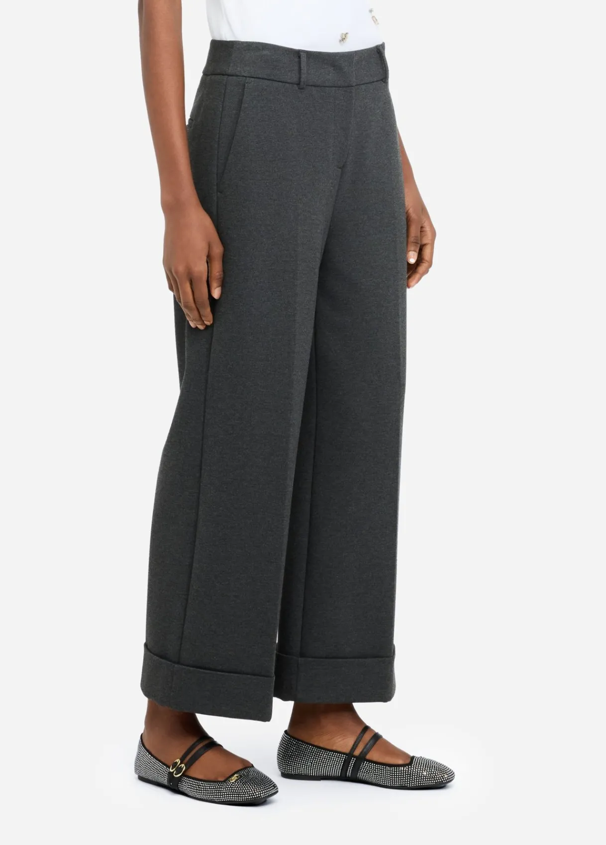 Liu Jo Pantalon cropped avec pli|Femme Pantalons
