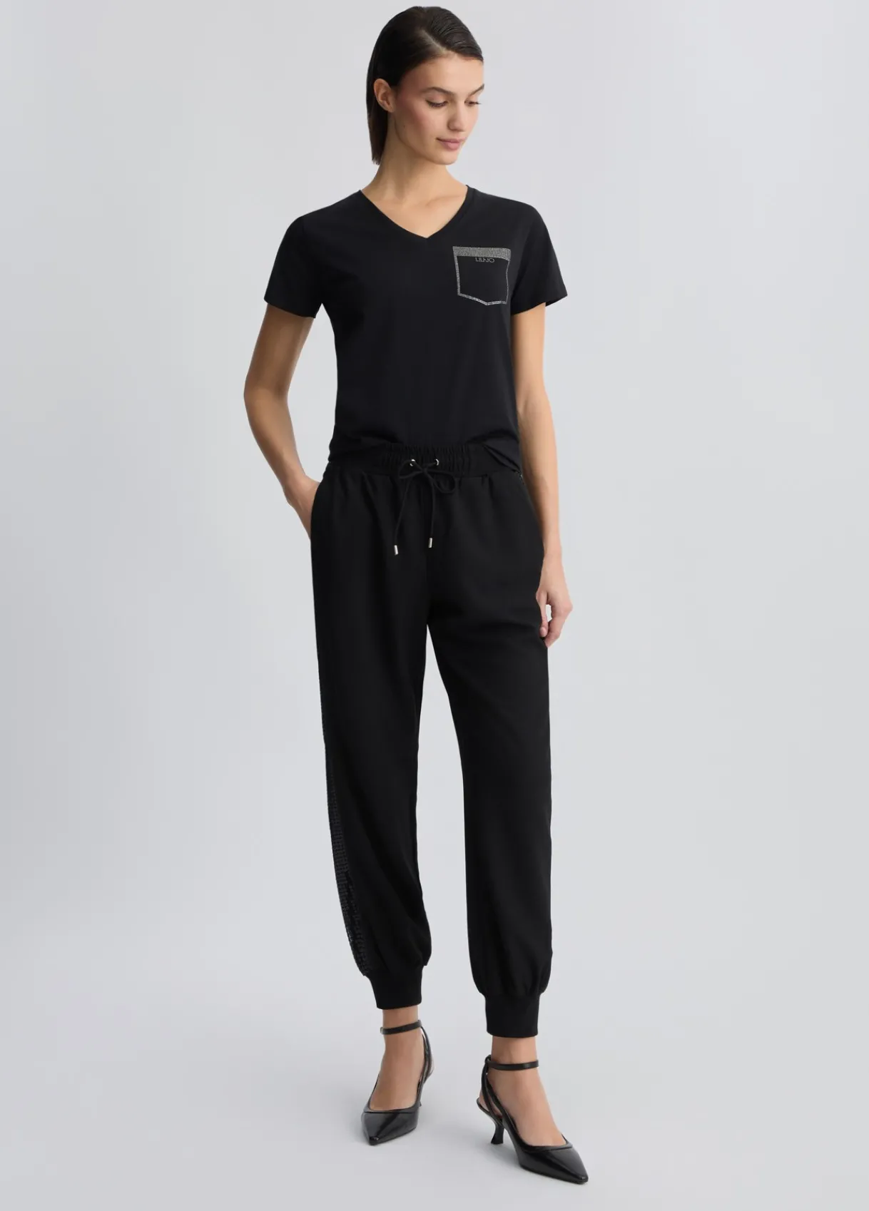 Liu Jo Pantalon de jogging avec paillettes|Femme Vêtements De Sport|Pantalons