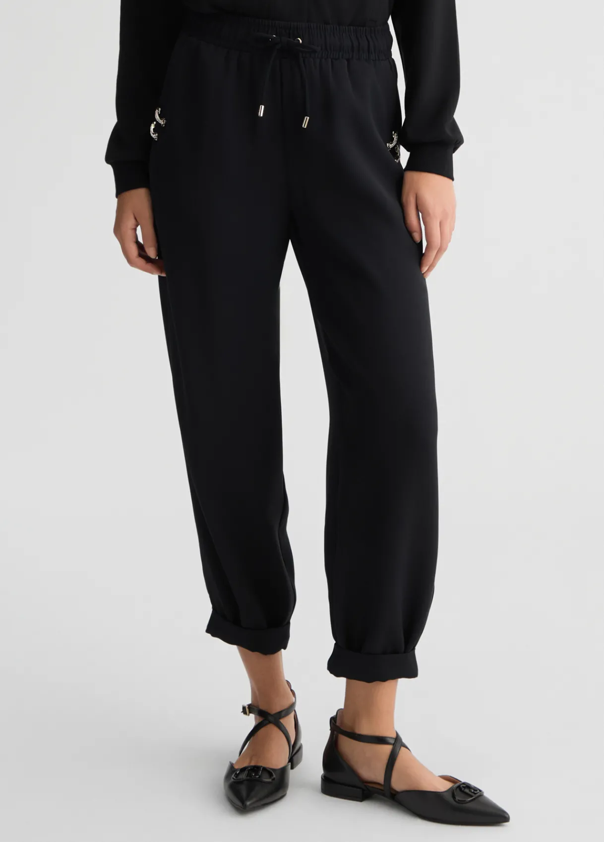 Liu Jo Pantalon de jogging cropped|Femme Vêtements De Sport|Pantalons