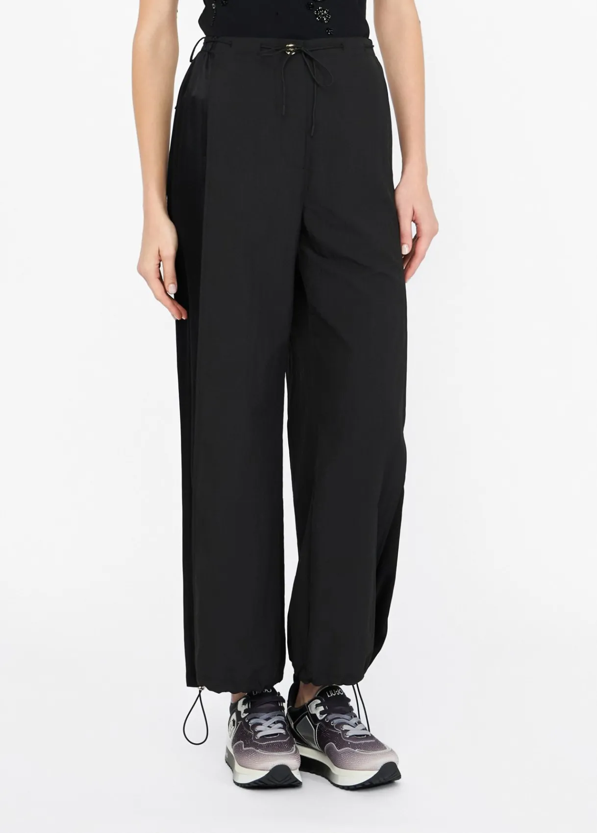 Liu Jo Pantalon de jogging en nylon et satin|Femme Vêtements De Sport|Pantalons