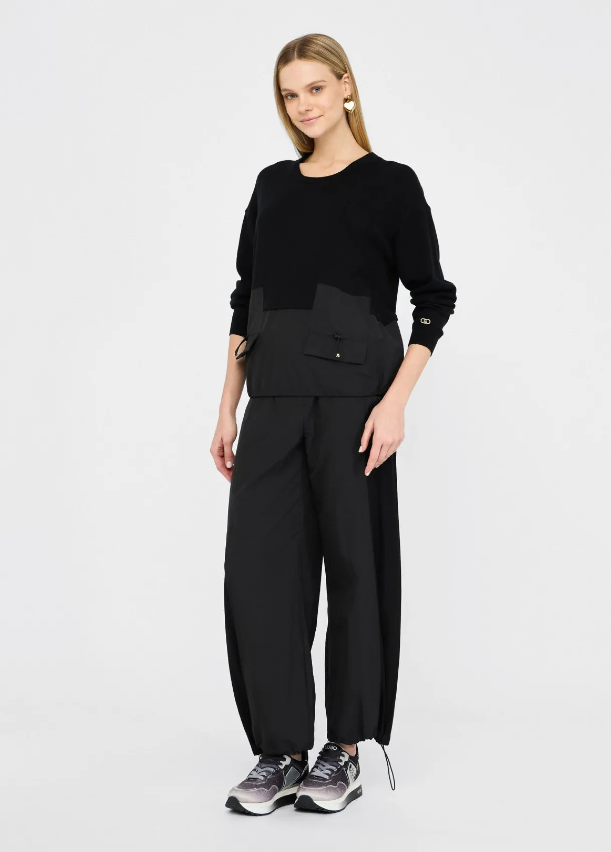 Liu Jo Pantalon de jogging en nylon et satin|Femme Vêtements De Sport|Pantalons