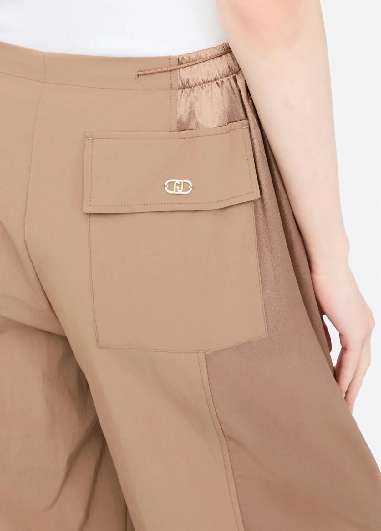 Liu Jo Pantalon de jogging en nylon et satin|Femme Vêtements De Sport|Pantalons