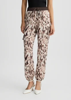 Liu Jo Pantalon de jogging en satin imprimé|Femme Vêtements De Sport|Pantalons