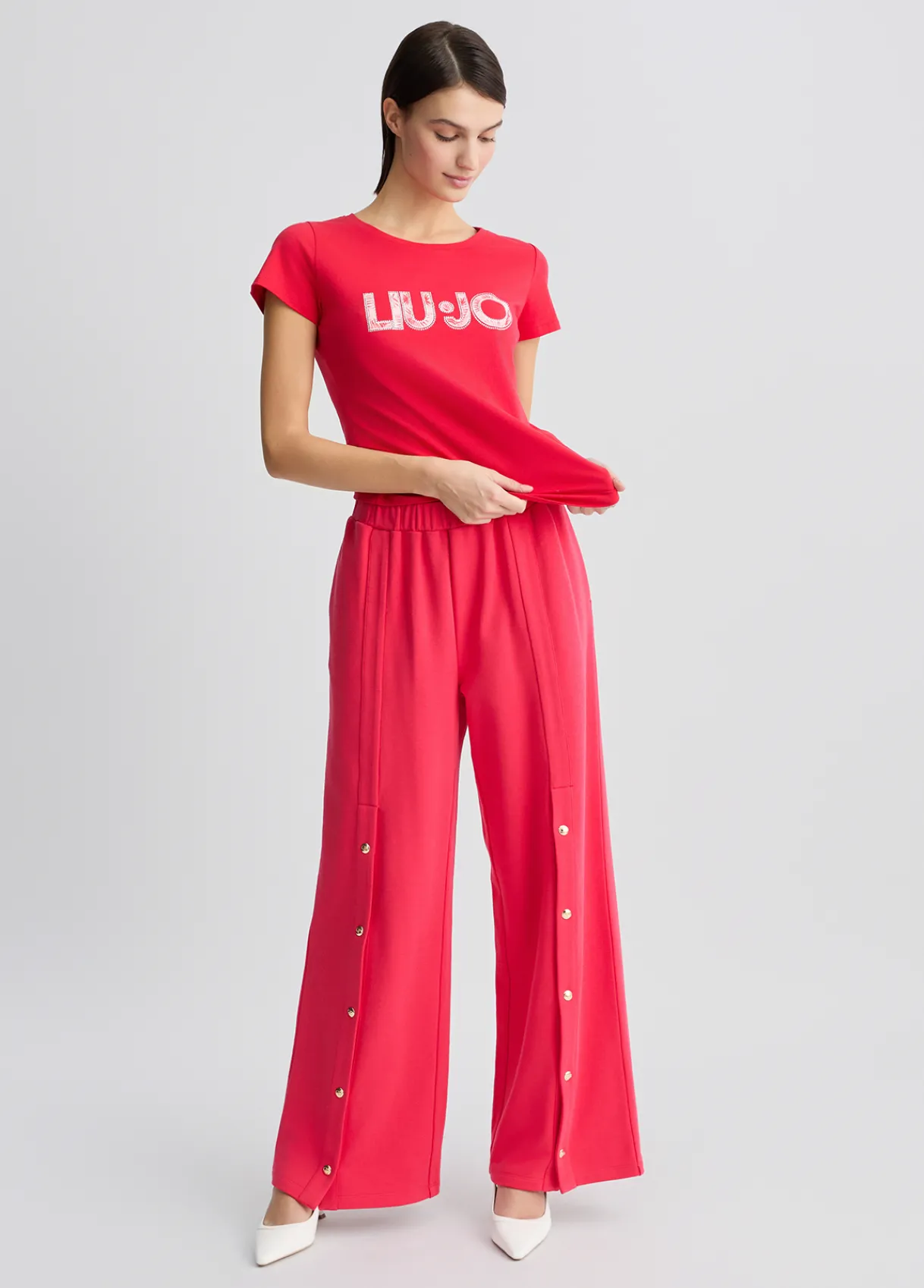 Liu Jo Pantalon de survêtement avec boutons|Femme Vêtements De Sport|Pantalons