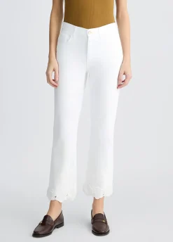 Liu Jo Pantalon droit avec broderie en crochet|Femme Pantalons