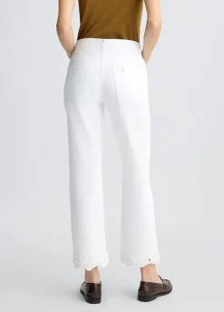 Liu Jo Pantalon droit avec broderie en crochet|Femme Pantalons