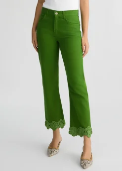 Liu Jo Pantalon droit avec broderie en crochet|Femme Pantalons