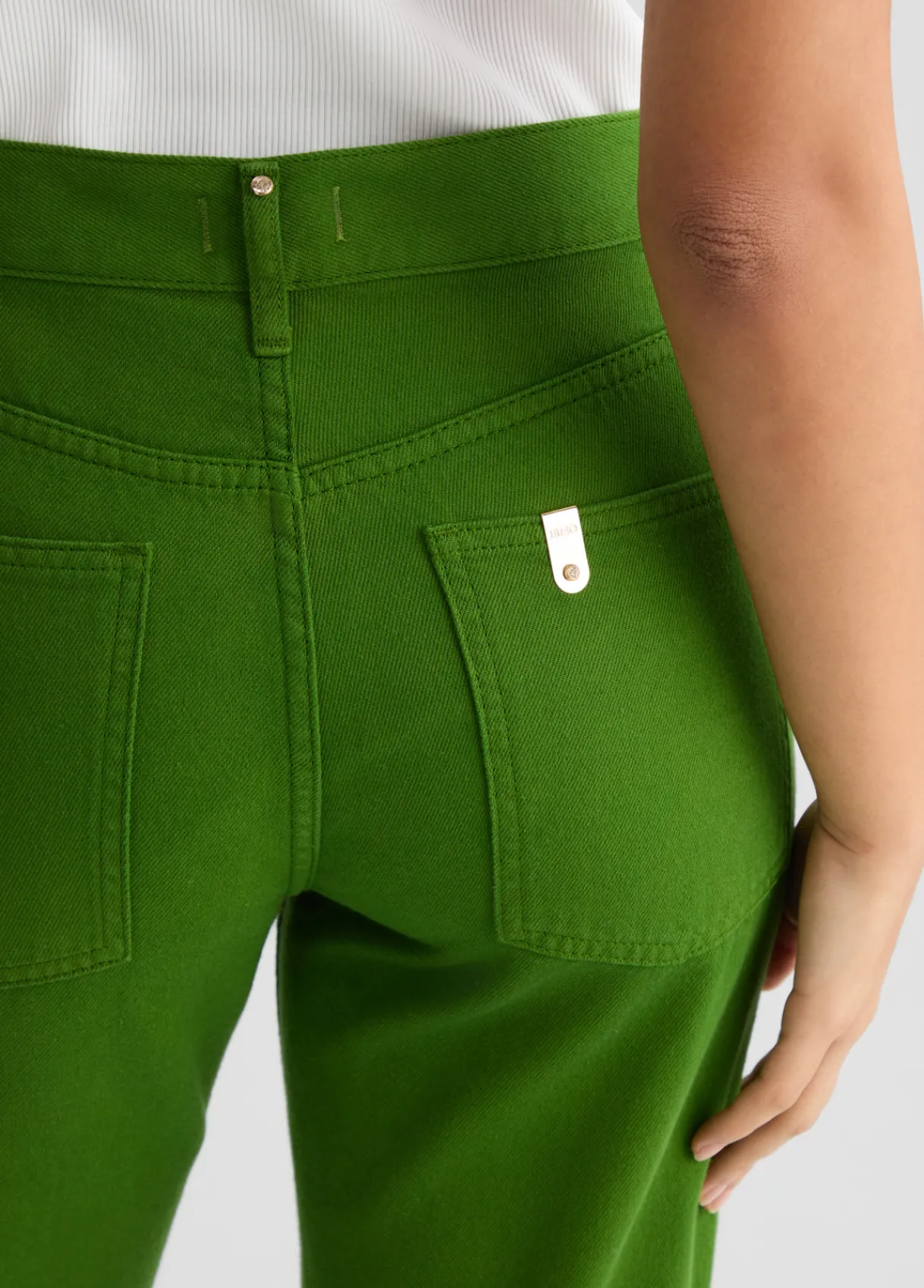 Liu Jo Pantalon droit avec broderie en crochet|Femme Pantalons