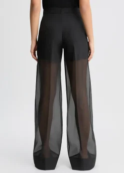 Liu Jo Pantalon droit en organza|Femme Pantalons|Tailleurs