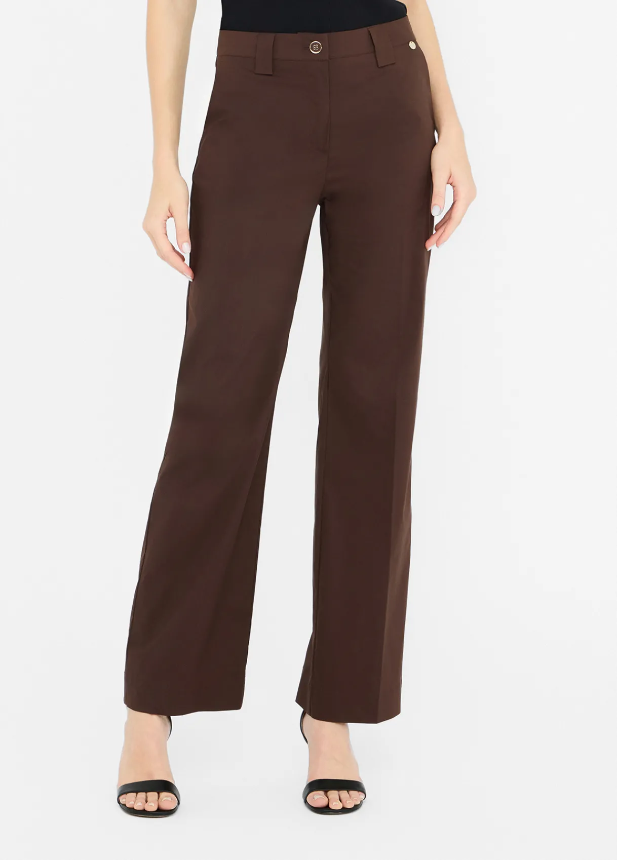 Liu Jo Pantalon droit en popeline|Femme Pantalons