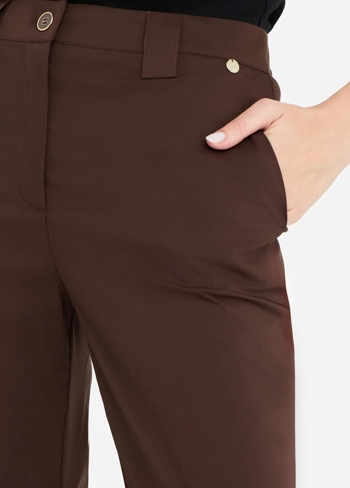 Liu Jo Pantalon droit en popeline|Femme Pantalons