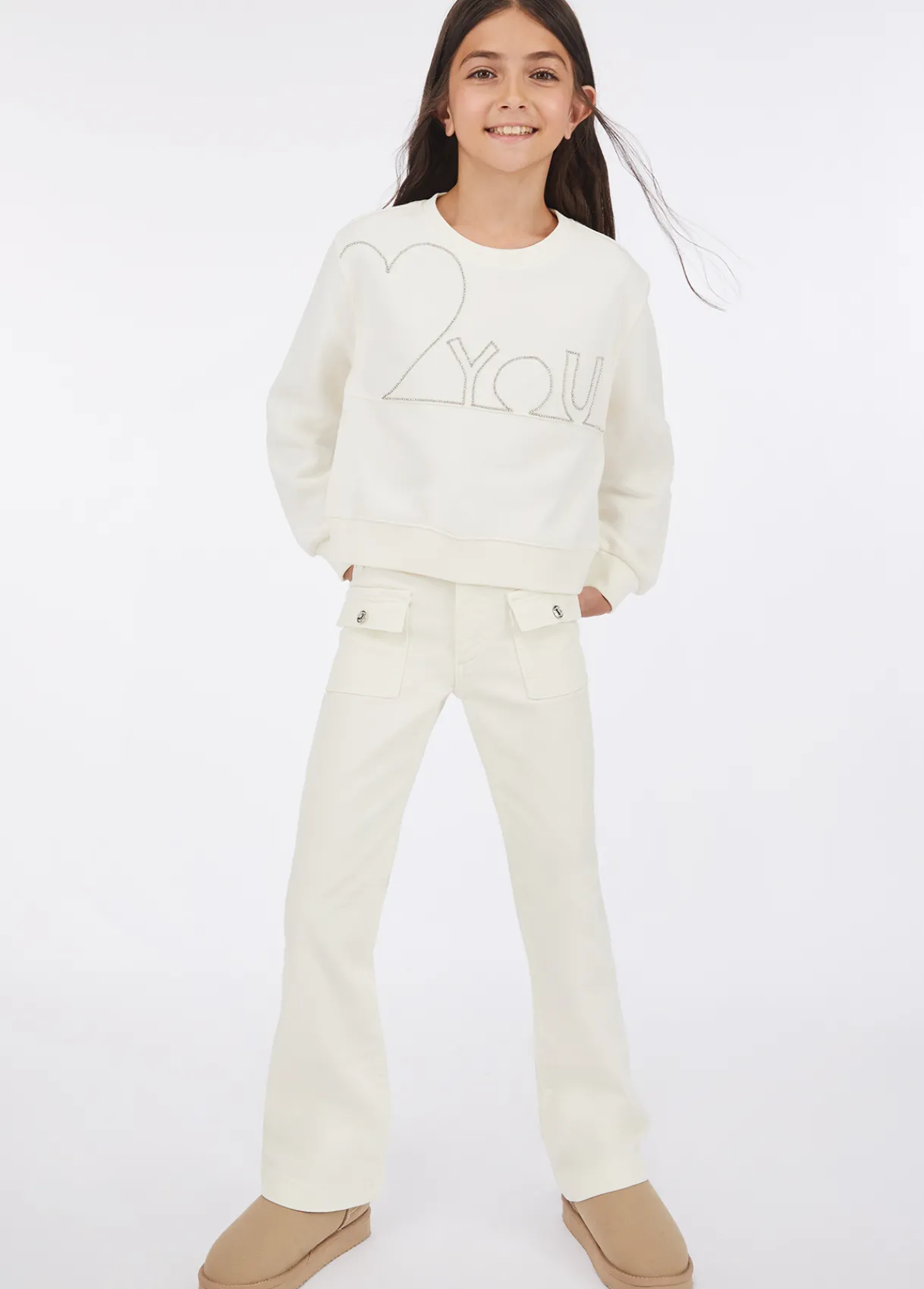 Liu Jo Pantalon en coton|Enfant Pantalons & Jupes