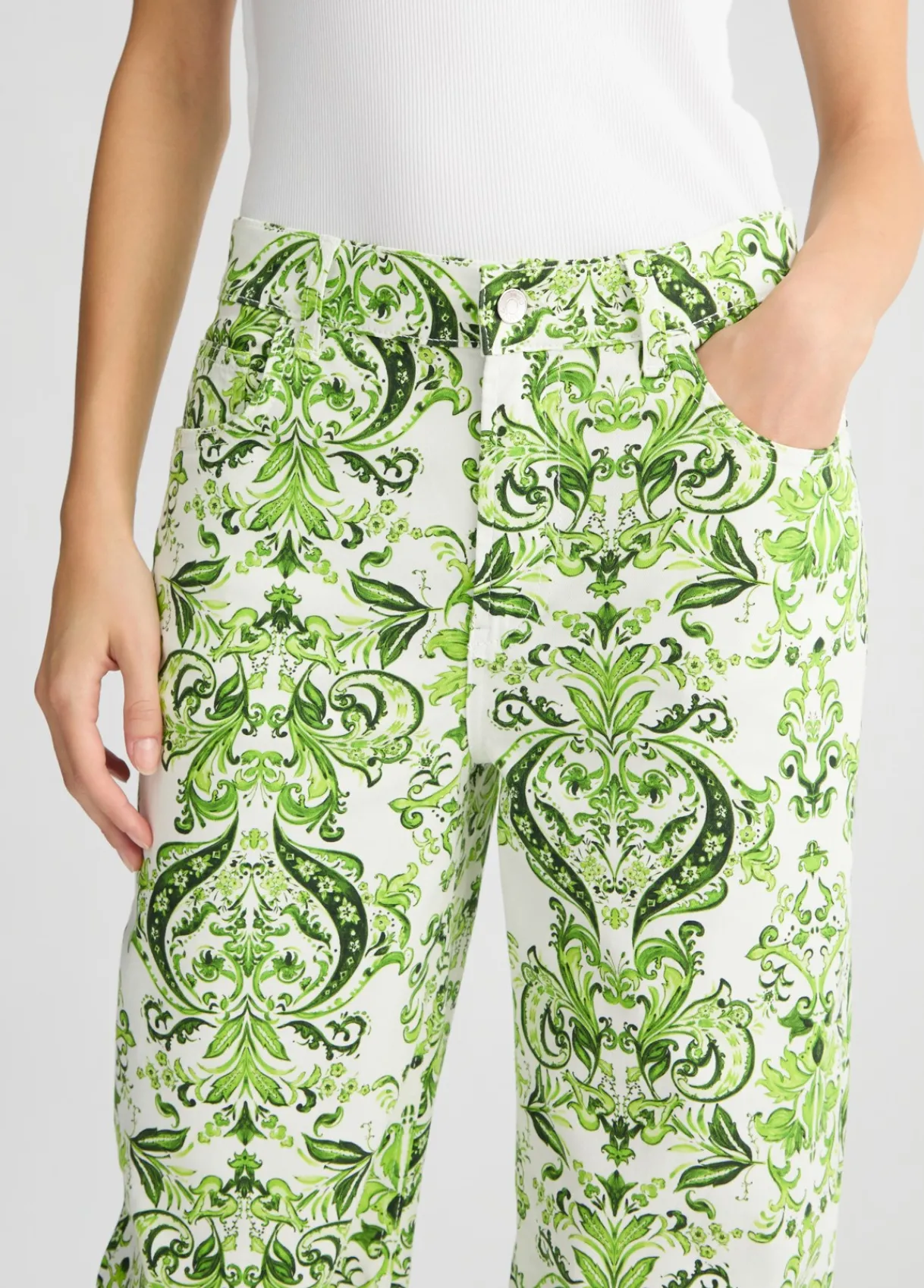 Liu Jo Pantalon en coton imprimé|Femme Pantalons