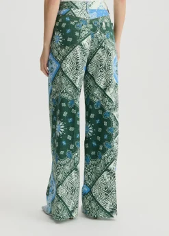 Liu Jo Pantalon en coton imprimé|Femme Pantalons|Tailleurs