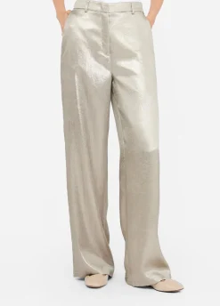 Liu Jo Pantalon en crêpe lamé|Femme Pantalons