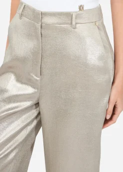 Liu Jo Pantalon en crêpe lamé|Femme Pantalons