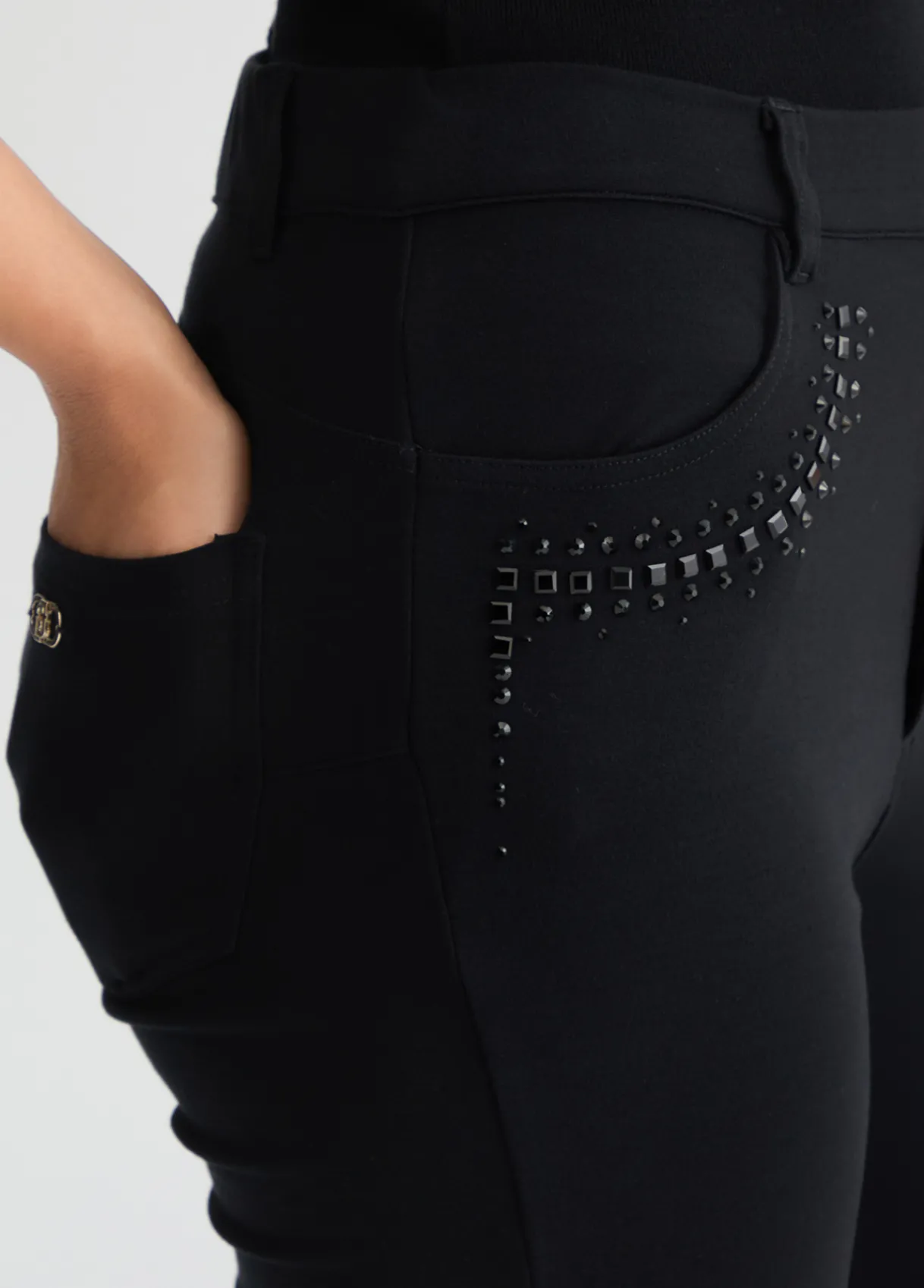Liu Jo Pantalon en jersey avec strass|Femme Vêtements De Sport|Pantalons