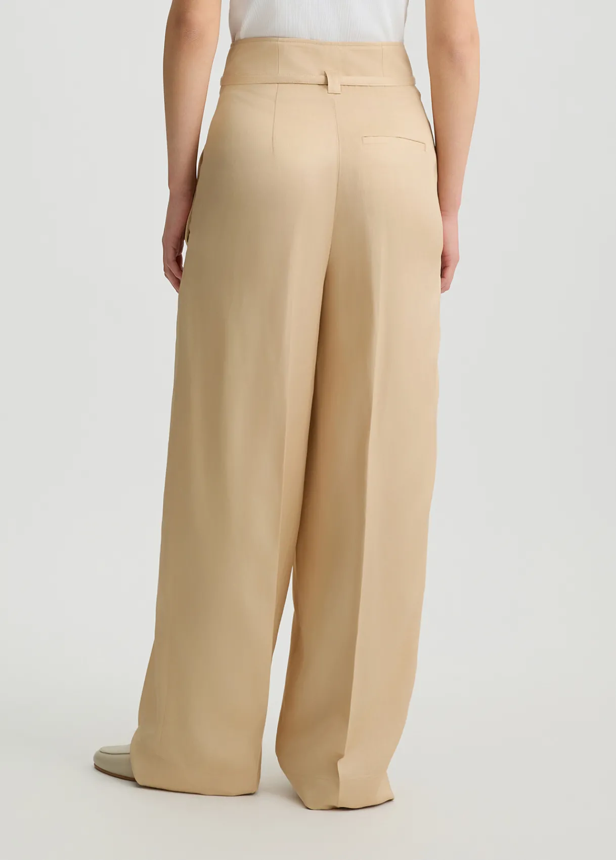 Liu Jo Pantalon en lin avec ceinture|Femme Pantalons