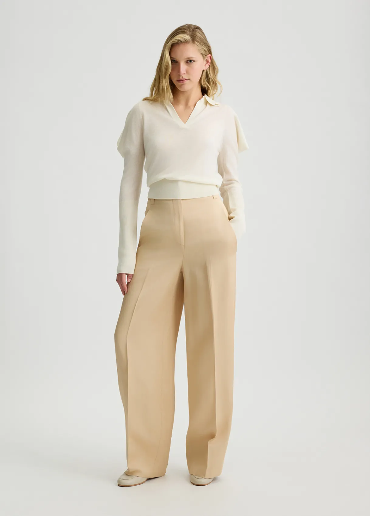 Liu Jo Pantalon en lin avec ceinture|Femme Pantalons