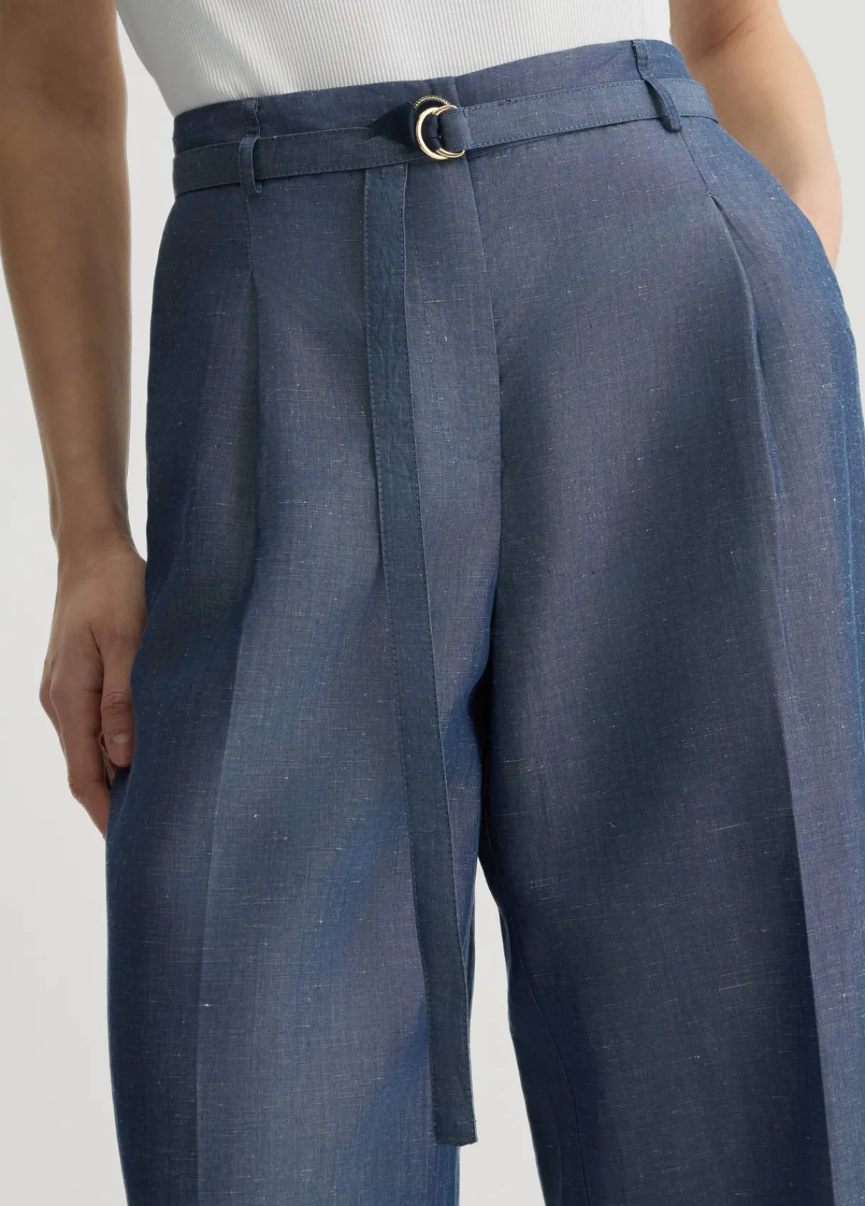 Liu Jo Pantalon en lin mélangé|Femme Pantalons|Tailleurs