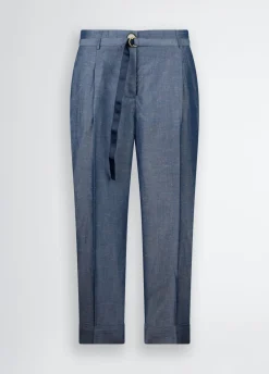 Liu Jo Pantalon en lin mélangé|Femme Pantalons|Tailleurs