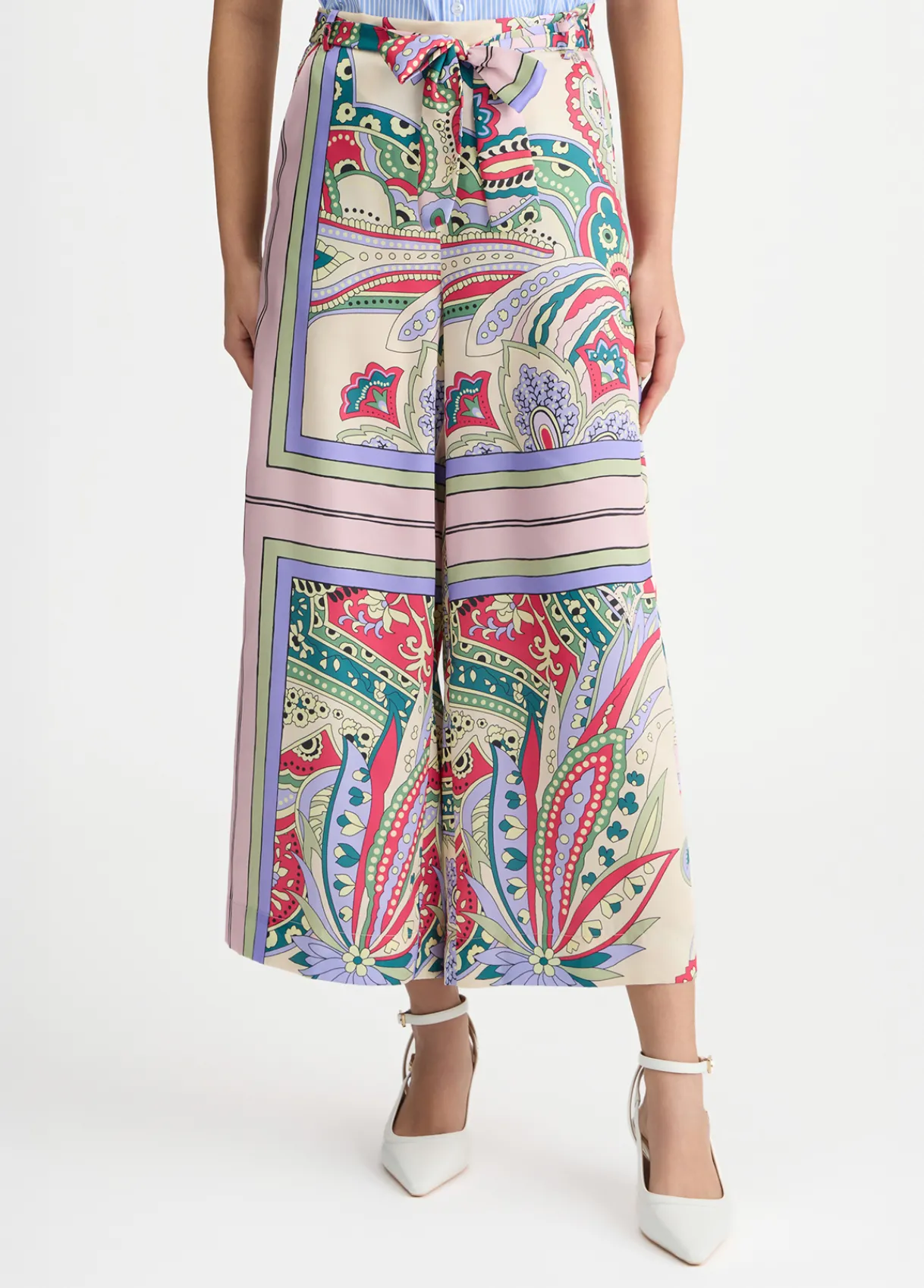 Liu Jo Pantalon en satin imprimé|Femme Pantalons