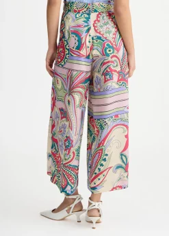 Liu Jo Pantalon en satin imprimé|Femme Pantalons