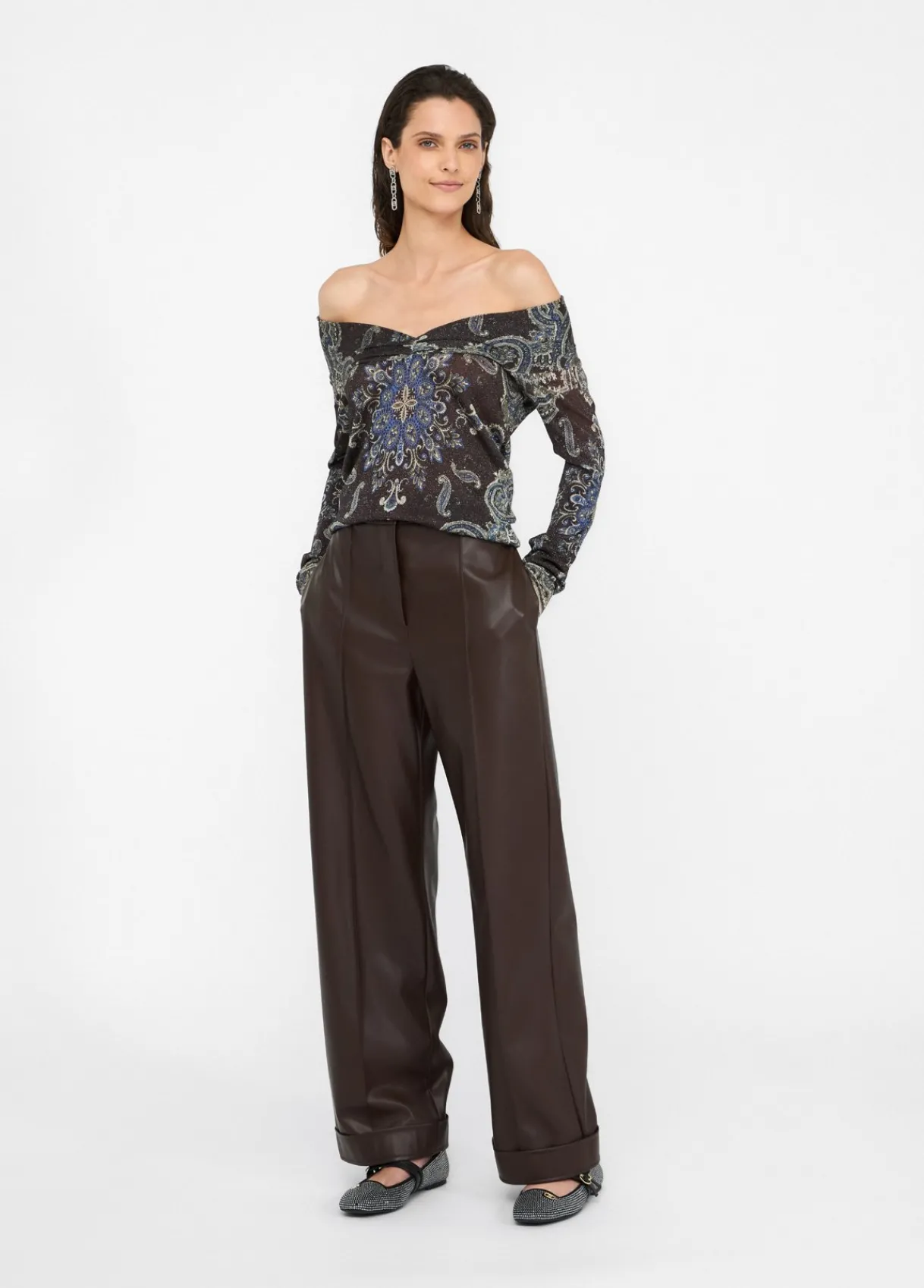 Liu Jo Pantalon en tissu enduit|Femme Pantalons
