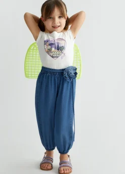 Liu Jo Pantalon en toile denim|Enfant Pantalons & Jupes