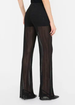 Liu Jo Pantalon en tulle avec strass|Femme Pantalons
